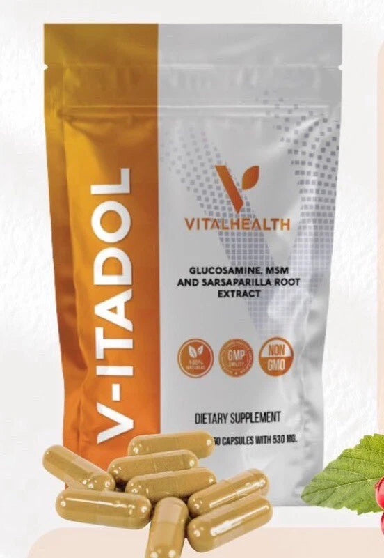 Vital Health V-ITADOL 60 Capsules Inflammation & Arthritis Support Fast Shipping